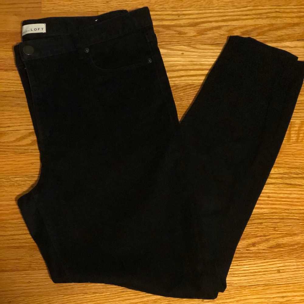 Loft black suede pants